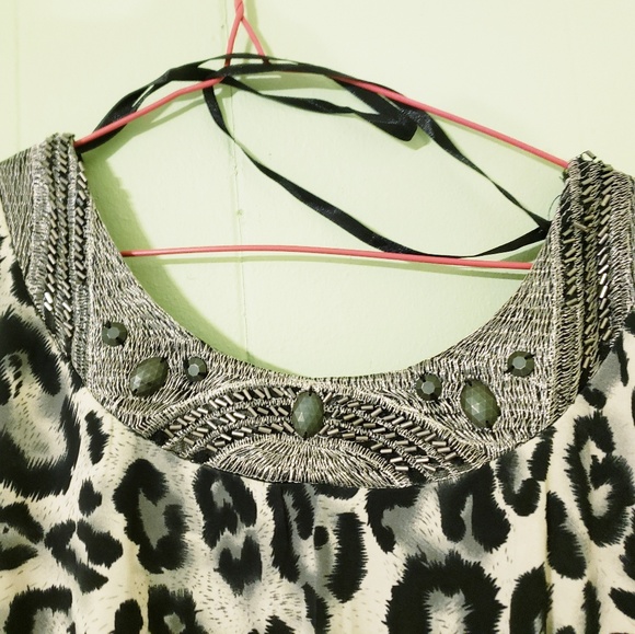 Leopard Print Vintage Dress - Picture 2 of 3